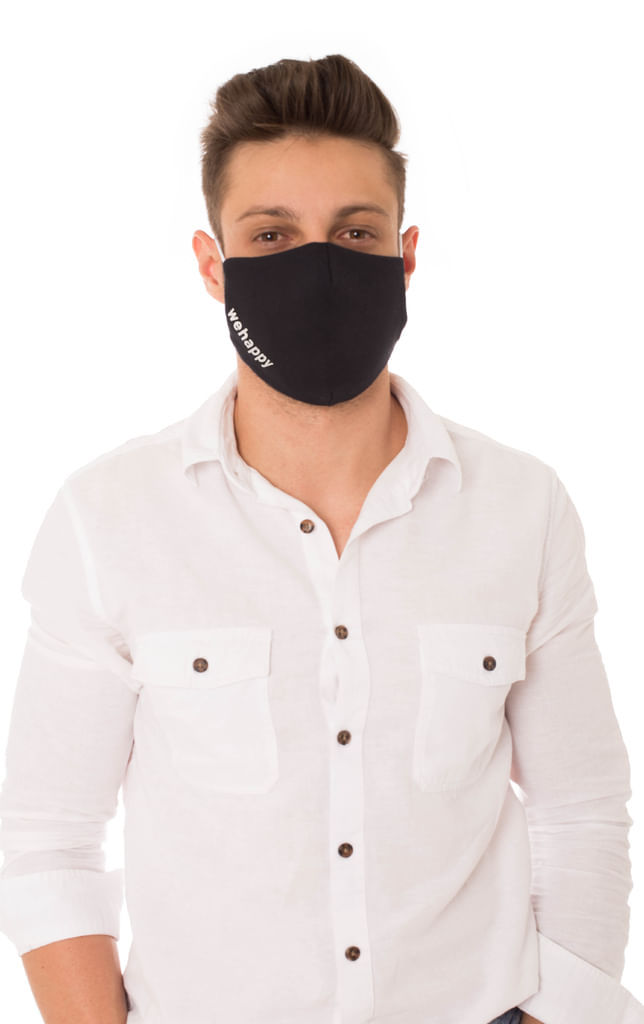 Mascara de Proteção de Tecido Preta Menor preço em Mascara de Proteção de Tecido Preta